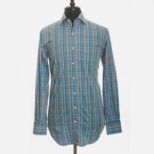 Peter Millar Shirt Mens XXL Weekender Finish Plaid Button Down Multicolor Eclect
